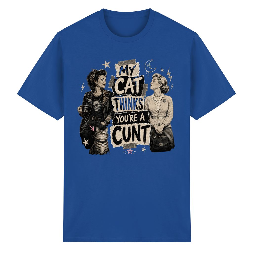 MY CAT THINKS... - Heavy Cotton T-Shirt