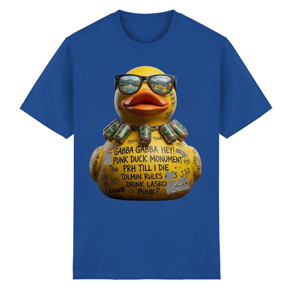 PUNK DUCK MONUMENT - Heavy Cotton T-Shirt