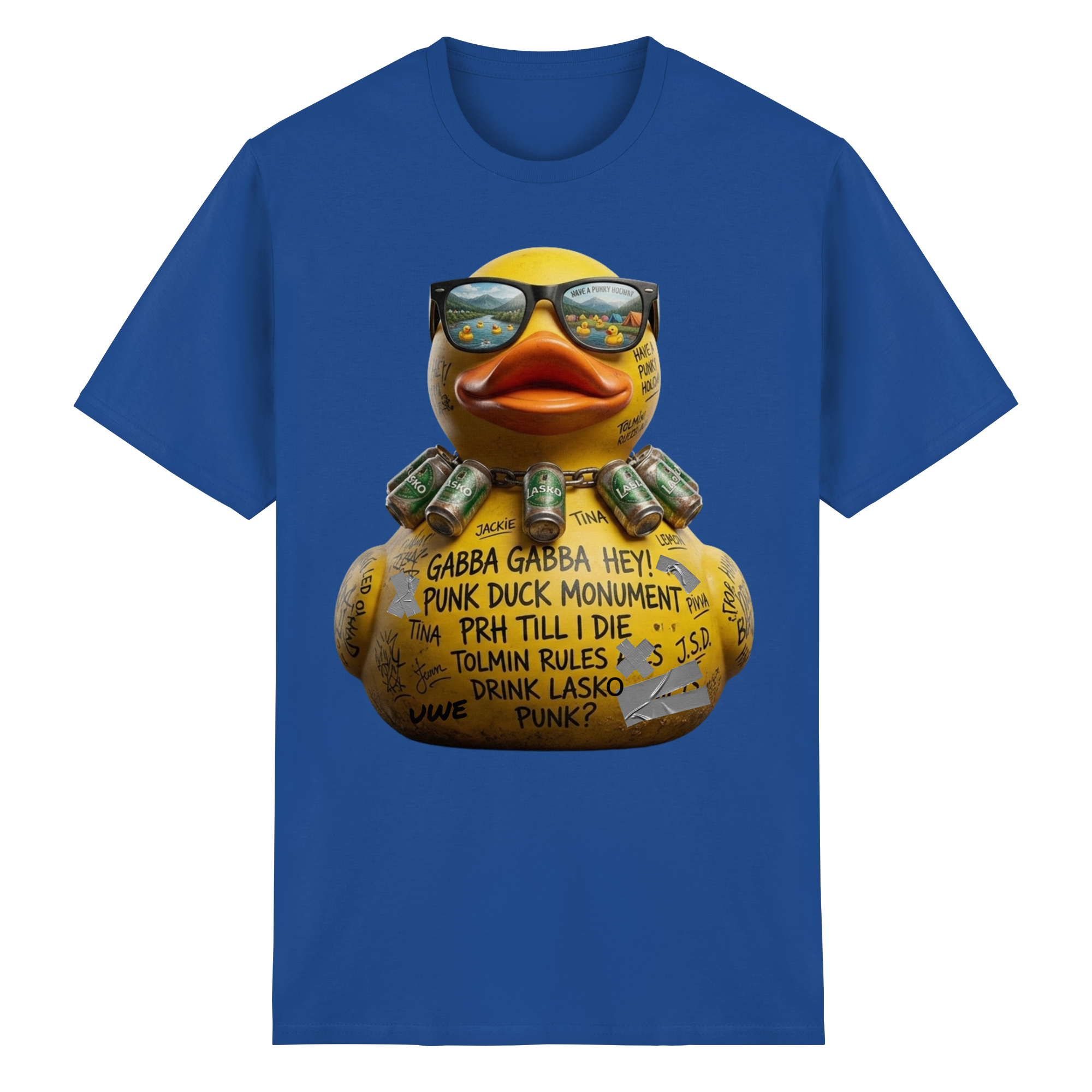 PUNK DUCK MONUMENT - Heavy Cotton T-Shirt