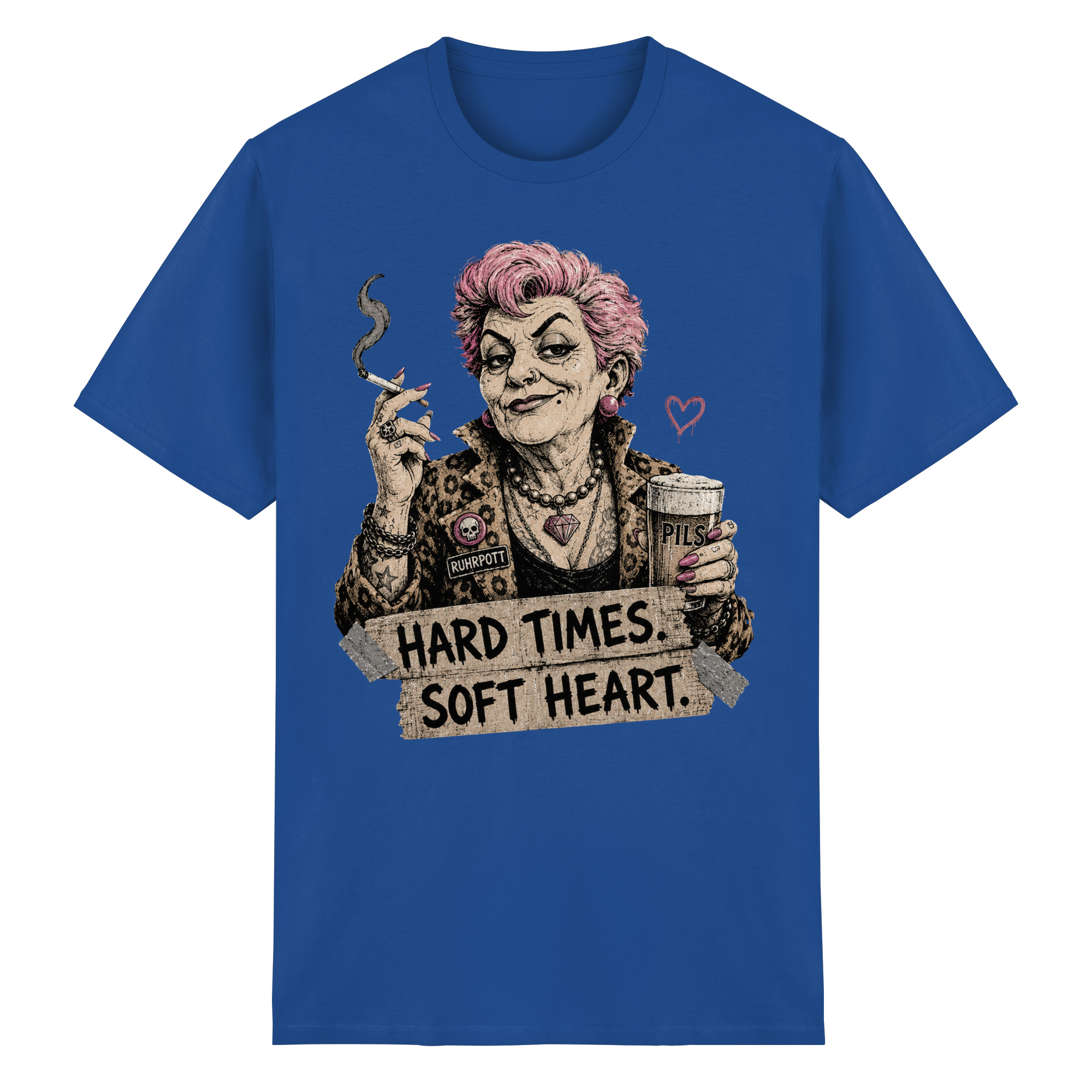 HARD TIMES SOFT HEART - Heavy Cotton T-Shirt
