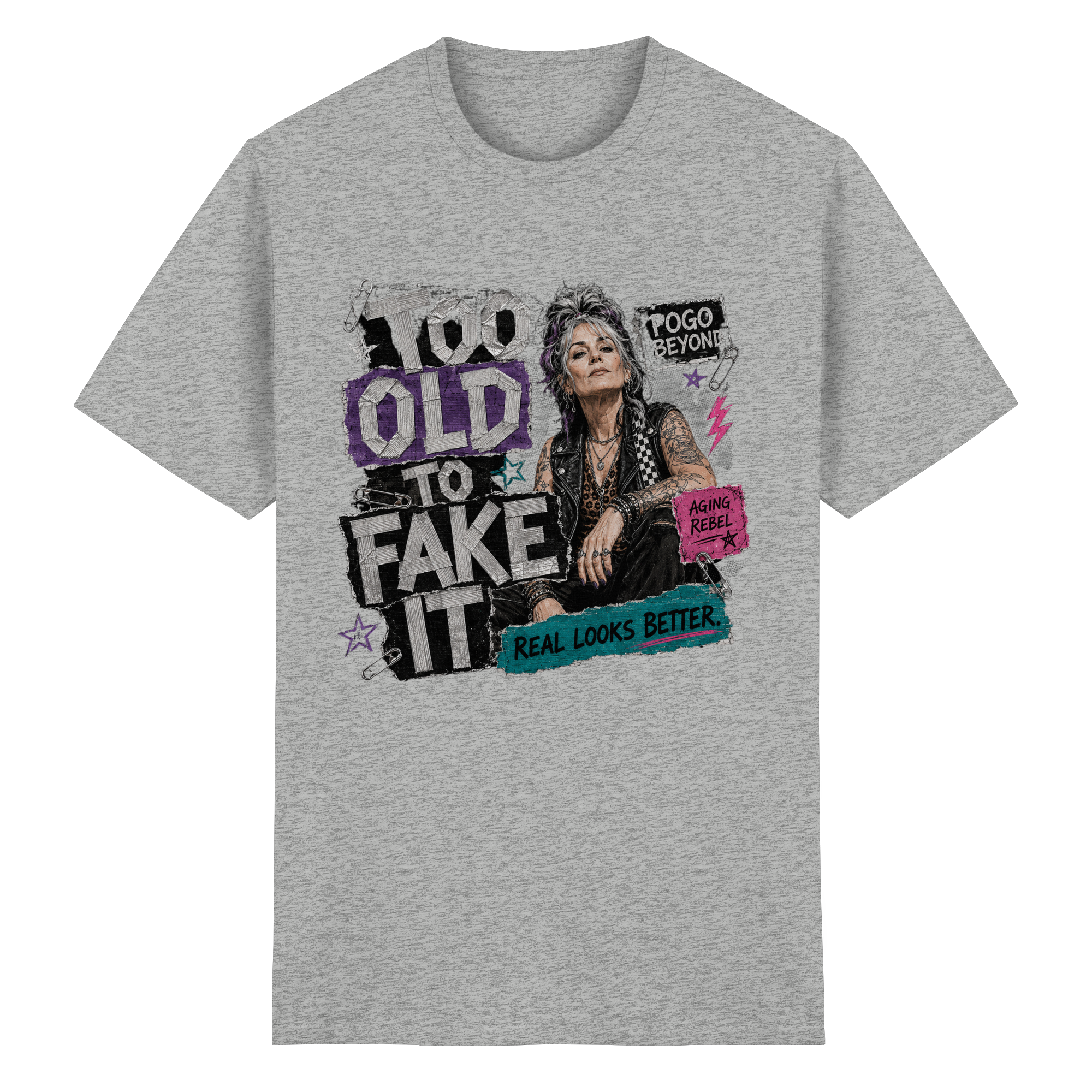 TOO OLD TO FAKE IT - Heavy Cotton T-Shirt