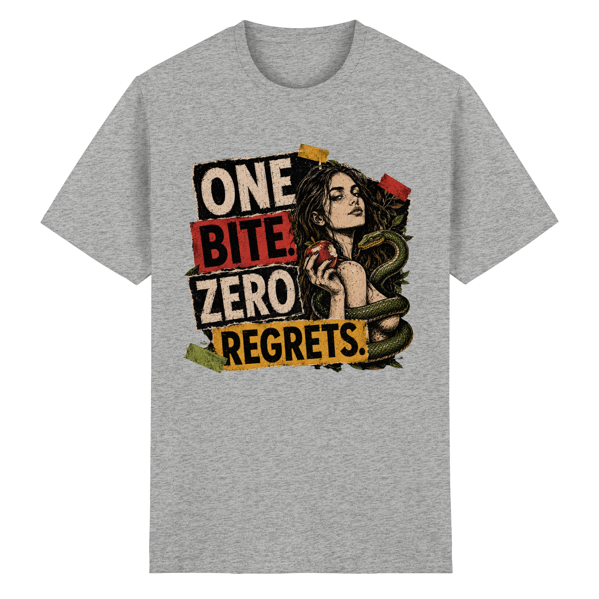 ONE BITE. ZERO REGRETS. - Heavy Cotton T-Shirt