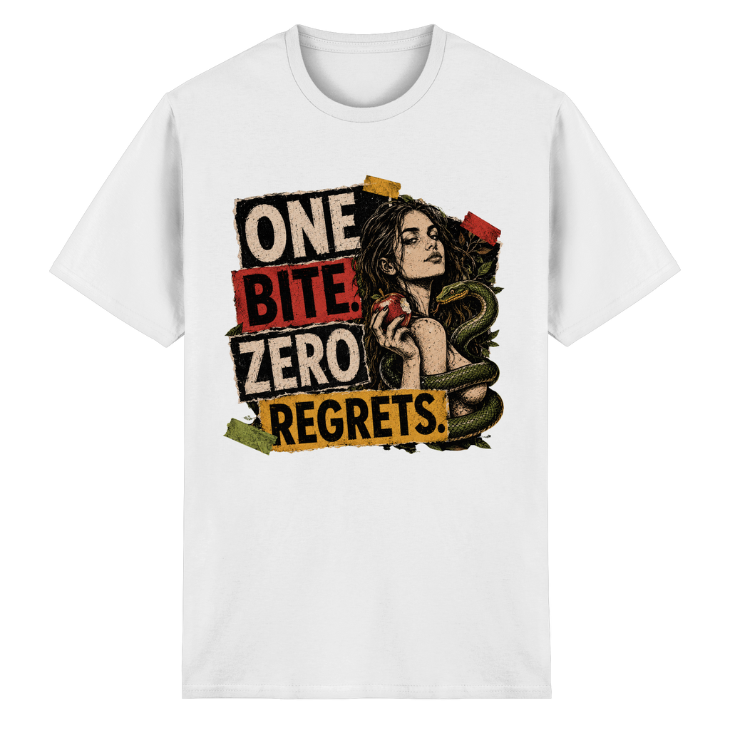 ONE BITE. ZERO REGRETS. - Heavy Cotton T-Shirt