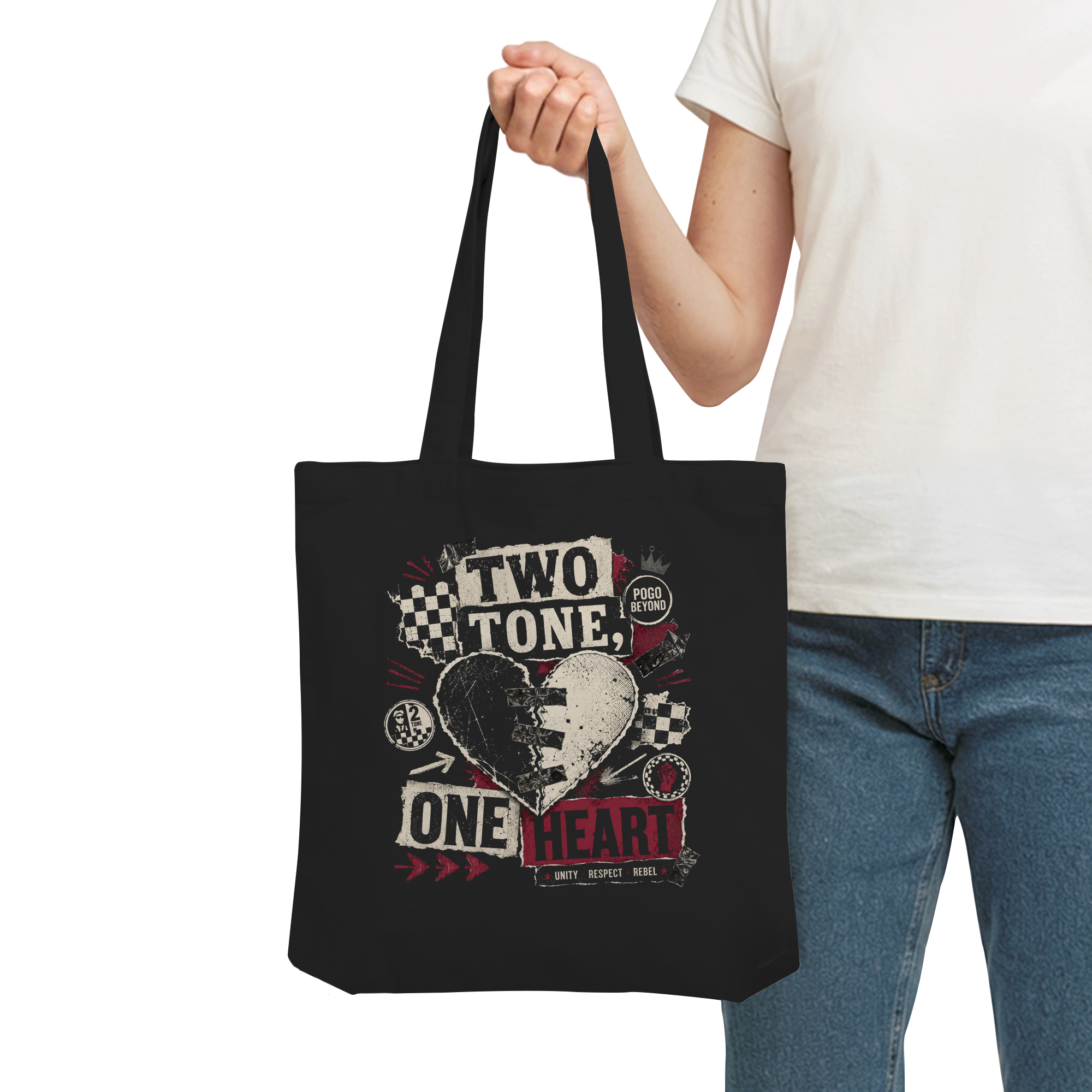 2 TONE, ONE HEART - Organic Tote-Bag