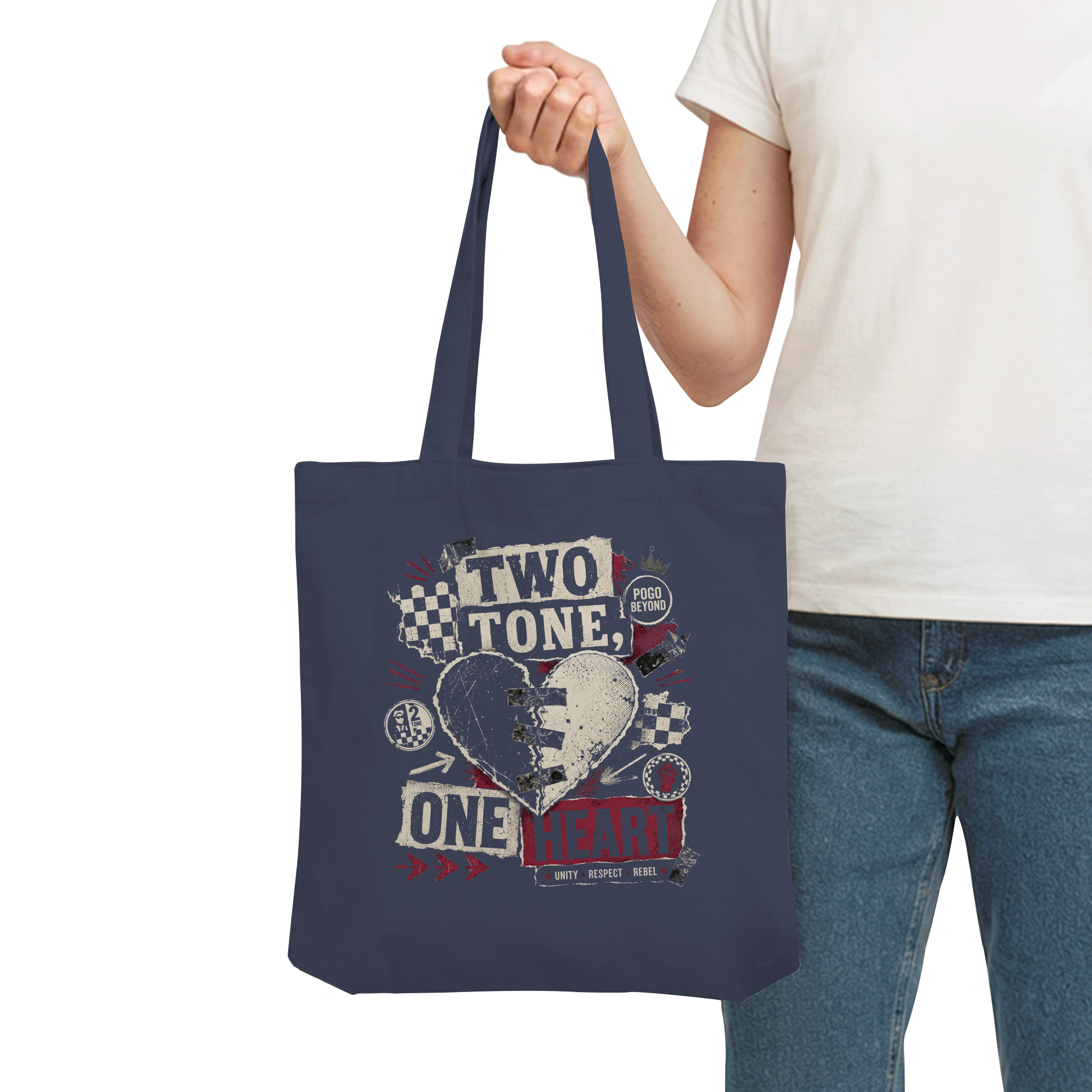2 TONE, ONE HEART - Organic Tote-Bag