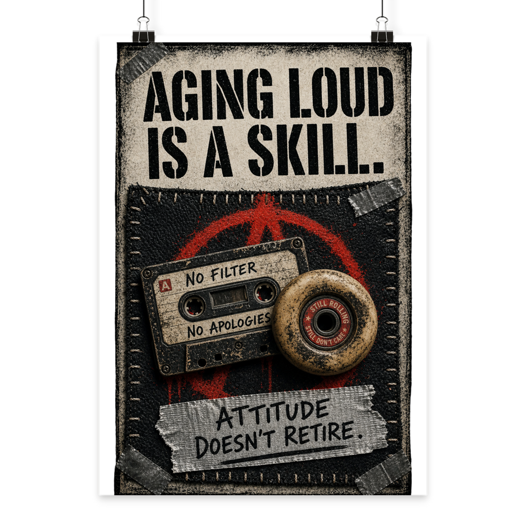 AGING LOUD IS A SKILL - Poster Din A1 (hoch)