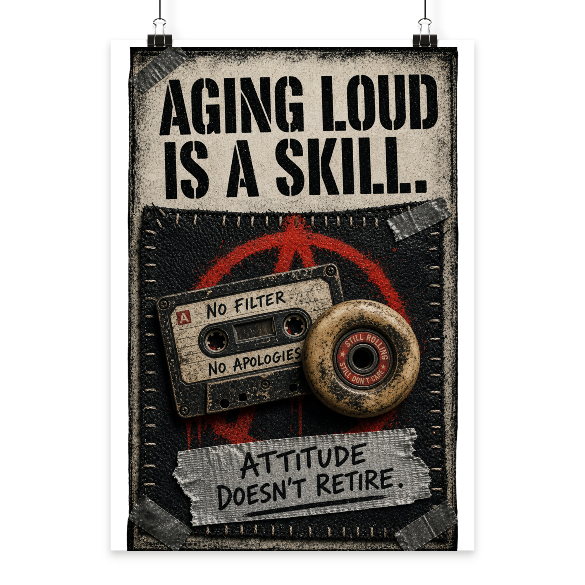 AGING LOUD IS A SKILL - Poster Din A1 (hoch)