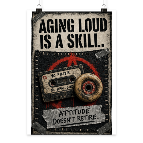 AGING LOUD IS A SKILL - Poster Din A1 (hoch)
