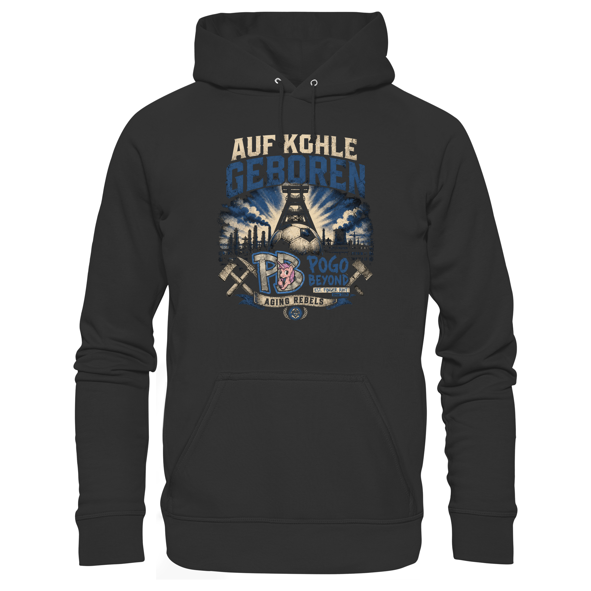 AUF KOHLE GEBOREN - Premium Unisex Hoodie