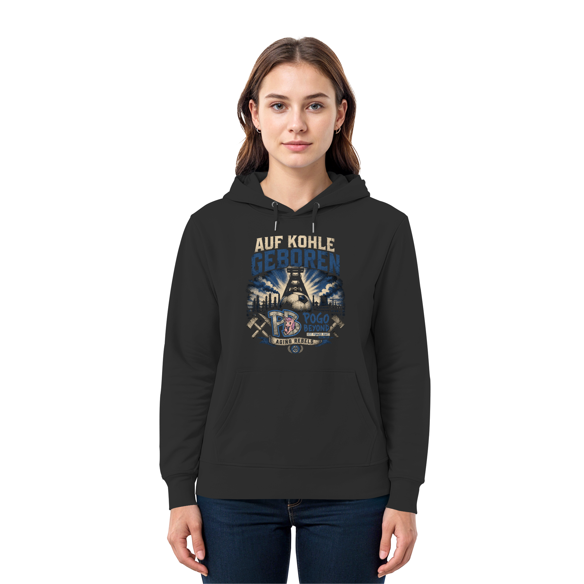 AUF KOHLE GEBOREN - Premium Unisex Hoodie