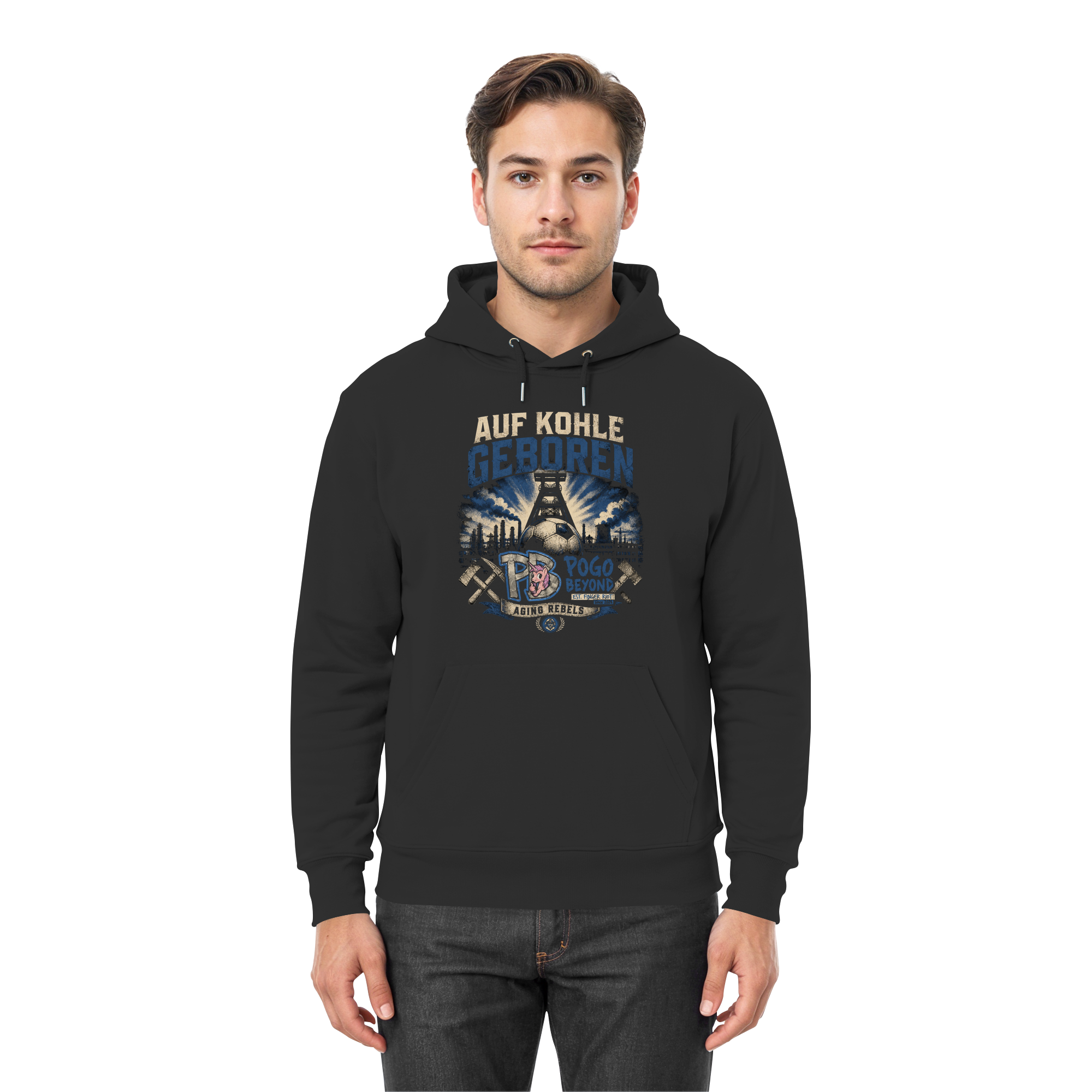 AUF KOHLE GEBOREN - Premium Unisex Hoodie
