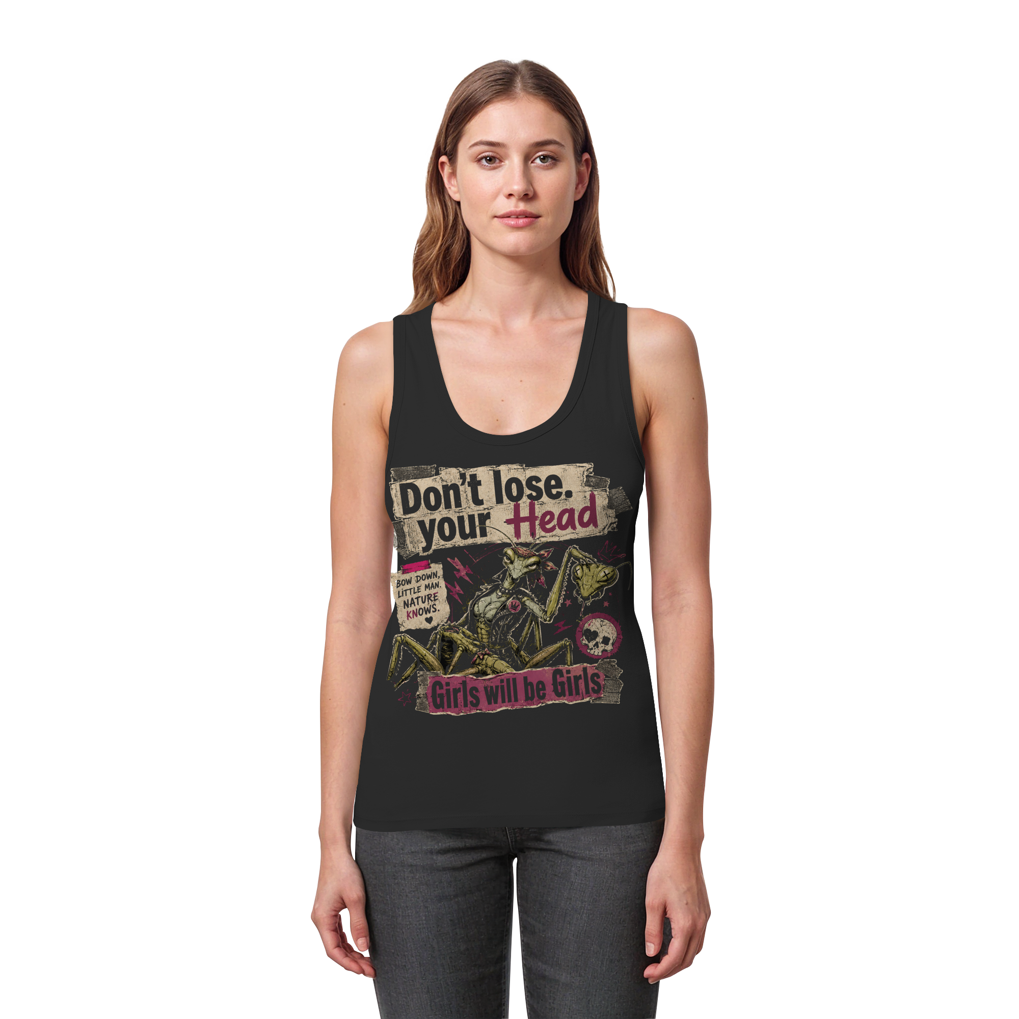 DON'T LOSE YOUR HEAD - Womens Organic Fitted Tank Top