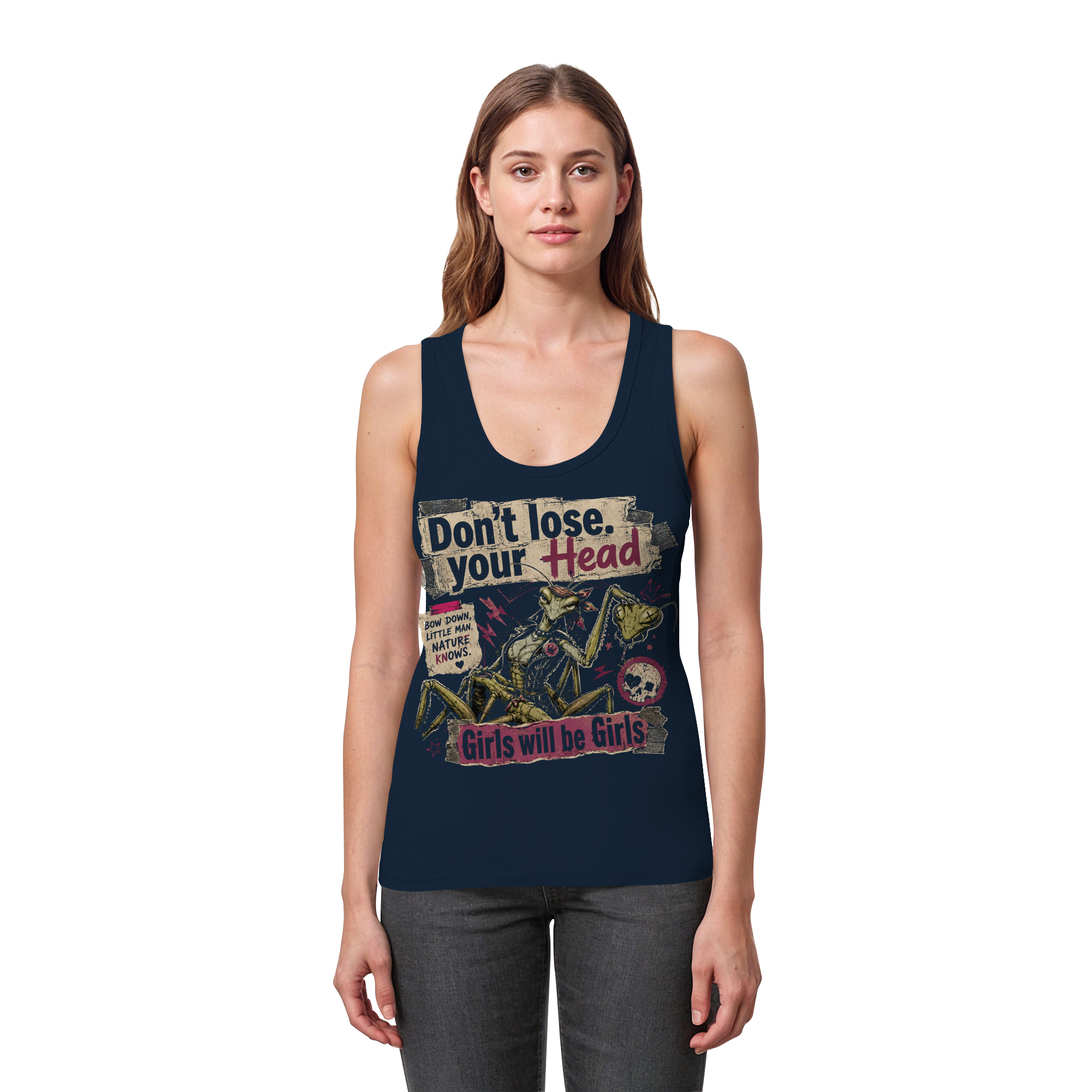 DON'T LOSE YOUR HEAD - Womens Organic Fitted Tank Top